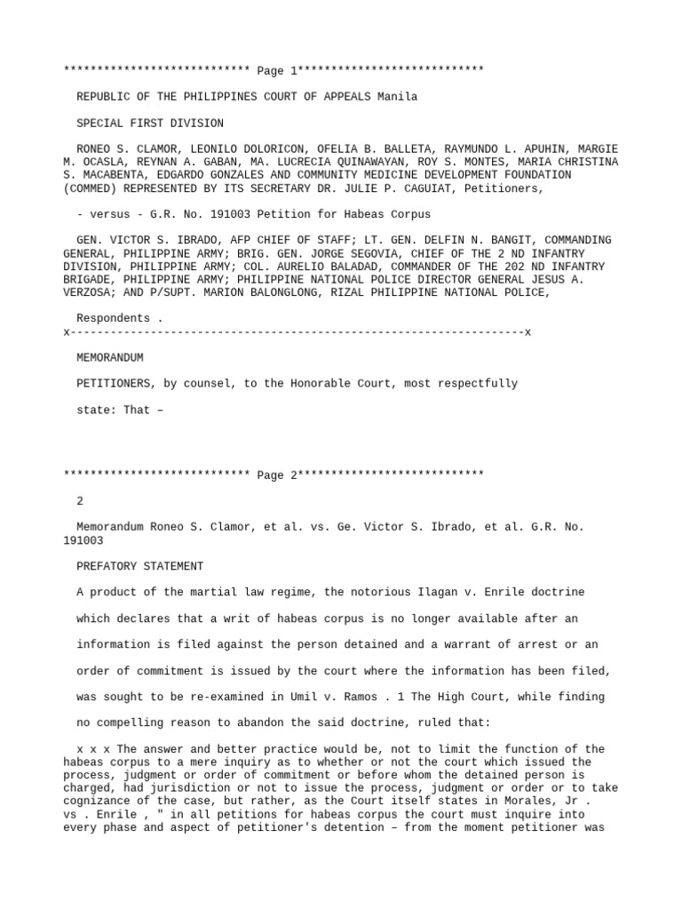 Motion To Quash PDF Search And Seizure Habeas Corpus