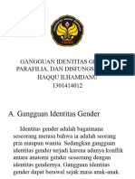 Gangguan Identitas Gender, Parafilia, Dan Disfungsi Sosial