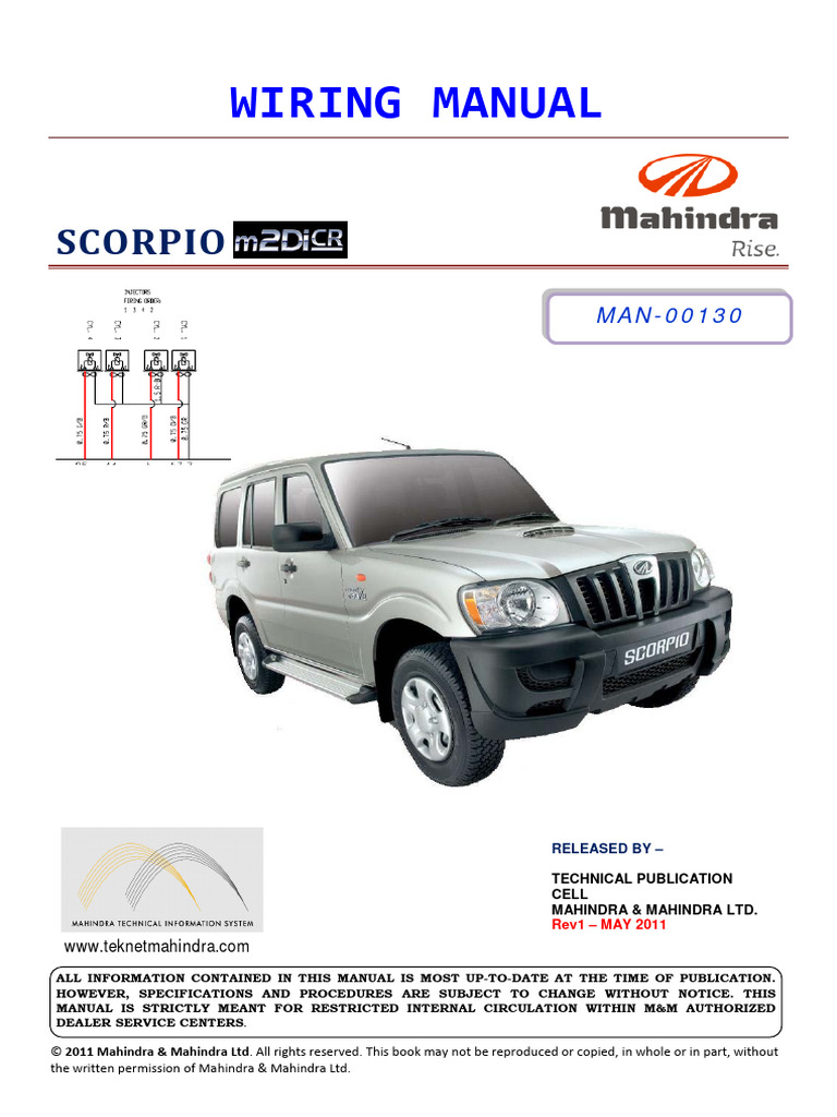 Mahindra Scorpio Wiring Manual PDF Switch Troubleshooting