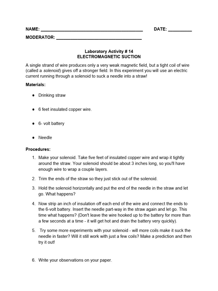 YS 11 Laboratory Activity # 14 | PDF | Home & Garden | Science ...