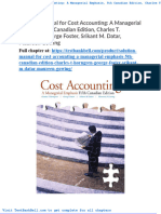 Solution Manual For Cost Accounting A Managerial Emphasis 5th Canadian Edition Charles T Horngren George Foster Srikant M Datar Maureen Gowing