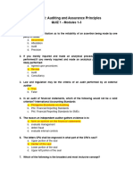 Q1 - Q4 - Prelim Exam ACC5111 - Auditing and Assurance Principles