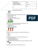 Soal PTS PJOK Kelas 1 Semester 1