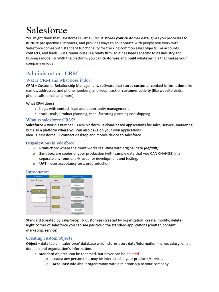 Salesforce CRM Customization Guide | PDF | Customer Relationship ...