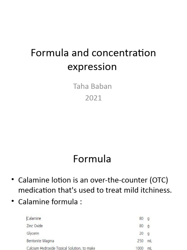 Expression of Concentration | PDF | Mass Concentration (Chemistry ...