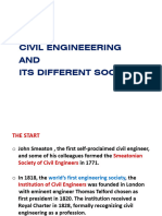 Civil Engineering and Its Different Societies