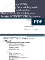 PTT Introduction (Perkenalan) Kelas 1