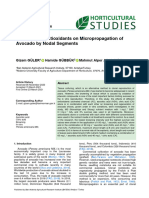 The Effect of Antioxidants On Micropropagation of Avocado by Nodal Segments