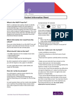 HAST P Student Information Sheet