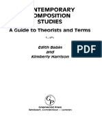 Edith Babin, Kimberly Harrison - Contemporary Composition Studies - A Guide To Theorists and Terms-Greenwood (1999)