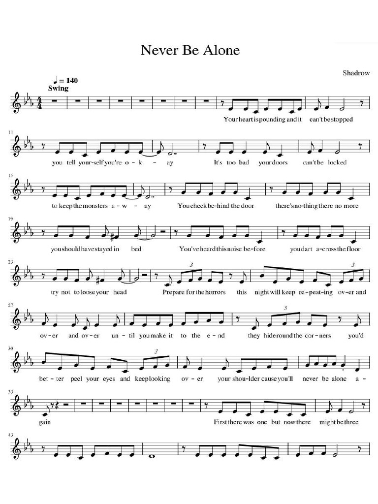 Never Be Alone Shadrow | PDF