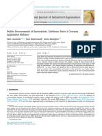 Public Procurement of Innovation Evidence From A German Legislative Reform