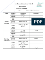 Weekly Plan (Days) 5 B