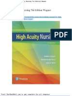 Solution Manual For High Acuity Nursing 7th Edition Wagner