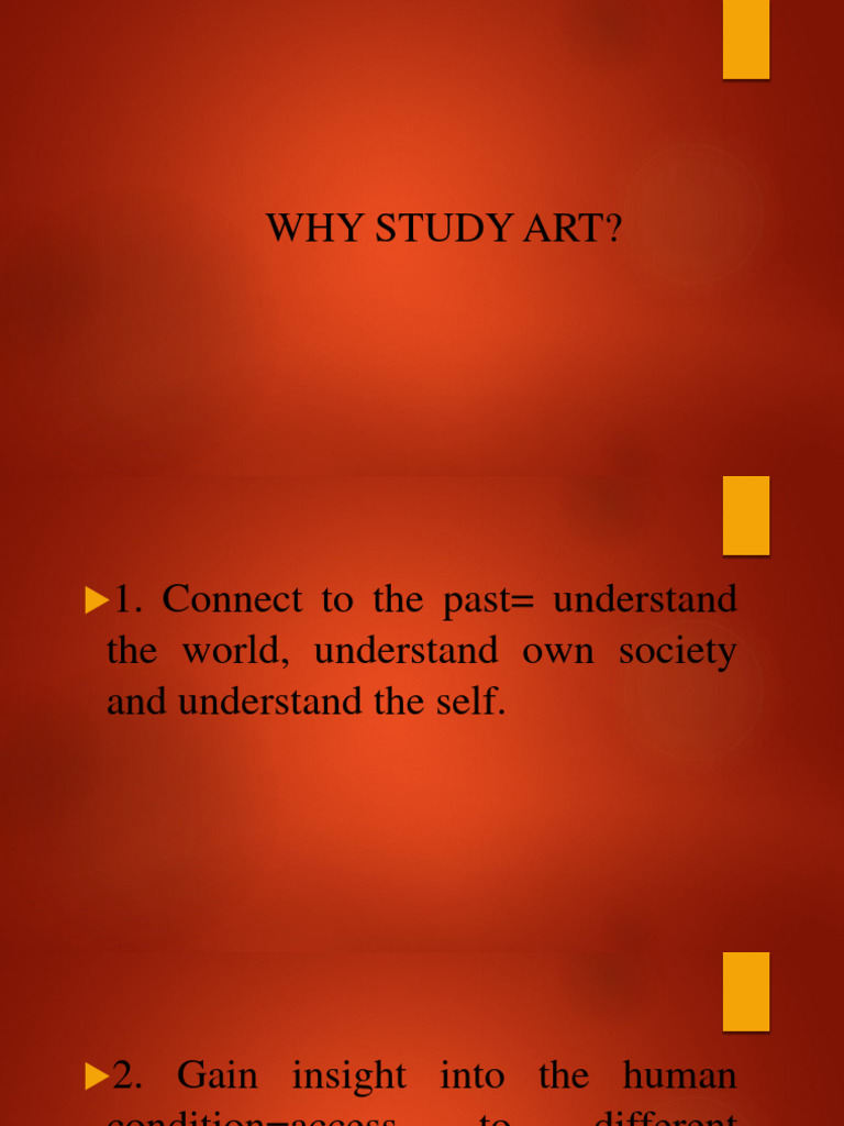 Why Study Art, Assumptions and Types of Art PDF