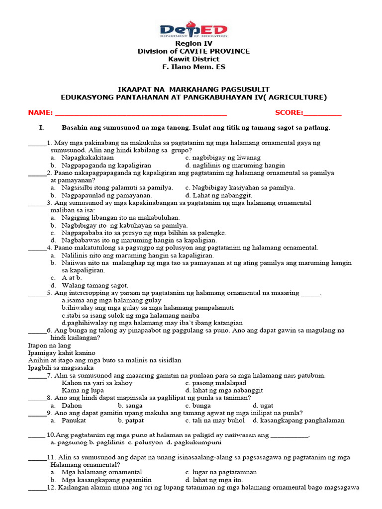 PT - Epp 4 - Q2 | PDF