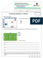 Avaliação 3 Bimestre Matemática