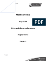 Mathematics Paper 3 Sets Relations and Groups HL Markscheme