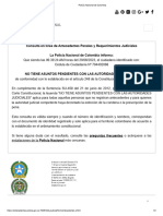 8. Antecedentes Penales y Requerimientos Judiciales Representante legal