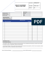 Quality Assurance Checklist