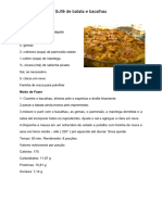 Suflê de Batata e Bacalhau