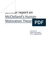 McClelland's Human Motivation Theory