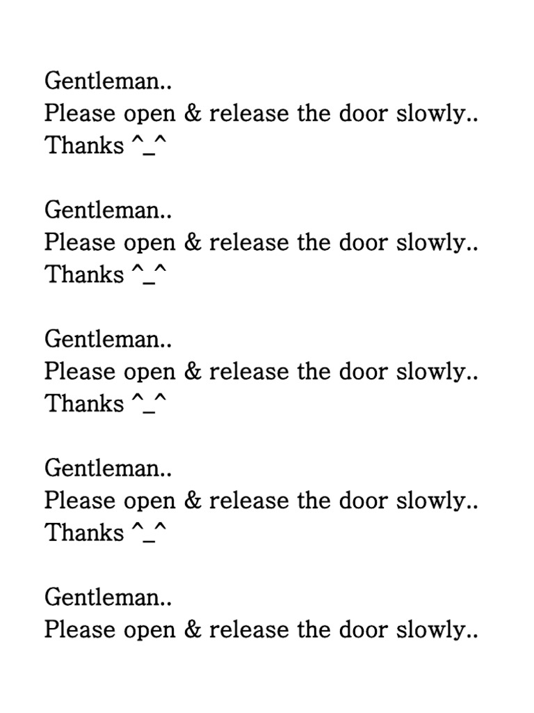 Close The Door Slowly Pdf