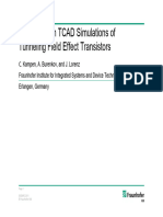 Challenges in TCAD Simulations of Tunneling Field Effect Transistors