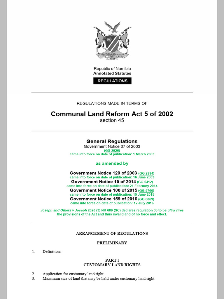 communal-land-reform-act-5-of-2002-regulations-2003-037-pdf-witness