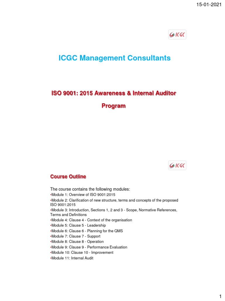 ISO 9001:2015 Quality Manual Overview | PDF | Quality Management ...