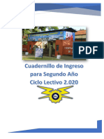 Cuadernillo de Ingreso 2020 2do Año