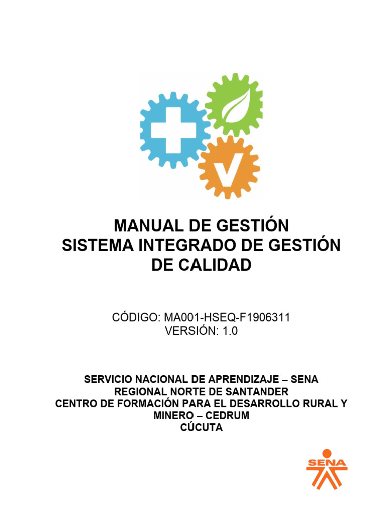 00 Manual Gestion Hseq 1906311 | PDF | Calidad (comercial) | Gestión de ...