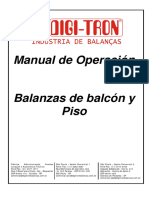 Manual de Operacion Balanza Digitron de Balcon y Piso
