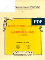 Documentación Medieval de La Catedral de Segovia (Reducida) .