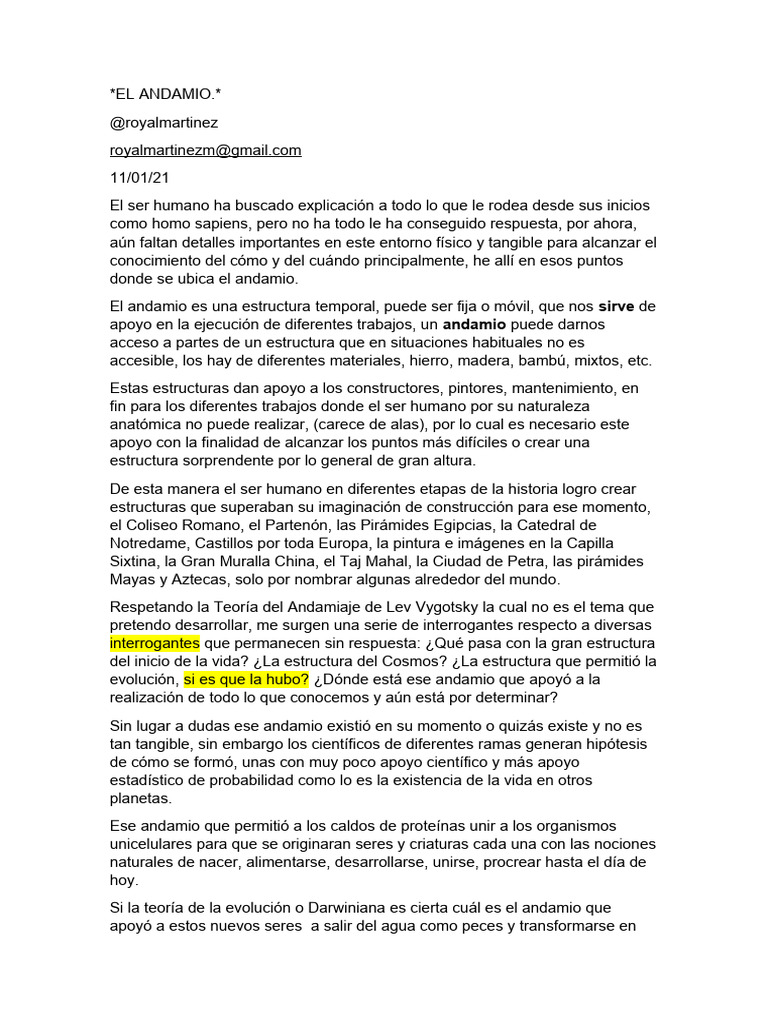 El Andamio Pdf Andamio Humano