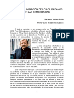 Sobre La Eliminación de Los Ciudadanos en Las Democracias
