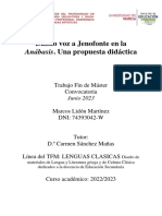 TFM, Marcos Lidón, Dando Voz de Jenofonte en La Anábasis. Una Propuesta Didáctica