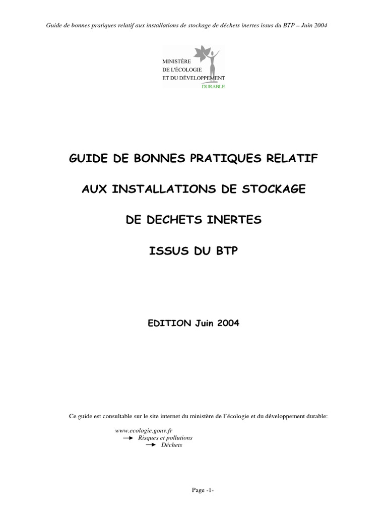 Guide Dechets Inertes BTP | PDF | Déchets | Amiante