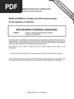 0530 Spanish (Foreign Language) : MARK SCHEME For The May/June 2010 Question Paper For The Guidance of Teachers