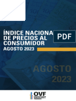 Indice Nacional de Precios Al Consumidor Agosto 2023