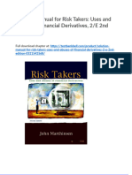 Solution Manual For Risk Takers Uses and Abuses of Financial Derivatives 2 e 2nd Edition 0321542568