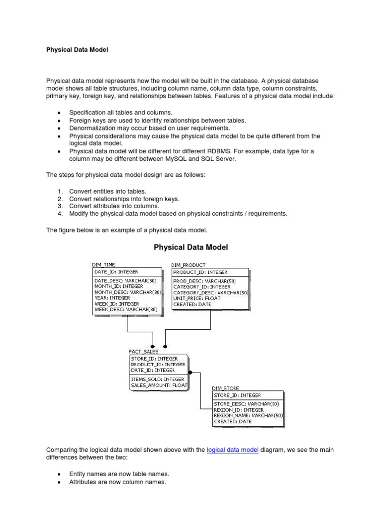 Physical vs Conceptual Data Models | PDF