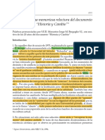 T3. 20 Después. Una Memoriosa Relectura Del Documento Historia y Cambio