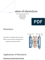 Application of Electrolysis