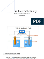 Redox in Electrochemistry-Cell Potential