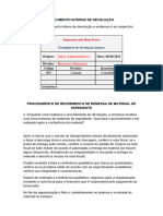 Documento Interno de Devolução