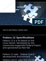 Fedora 12 scheduling criteria & algorithms