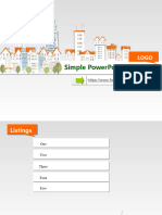 Simple City Buildings PowerPoint Templates