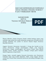 Tugas, Keweajiban Dan Kewenangan Panwaslu Kecamatan Sesuaiundang-Undang Bomor 10 Tahun 2016