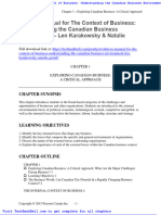 Solution Manual For The Context of Business Understanding The Canadian Business Environment Len Karakowsky Natalie Guriel
